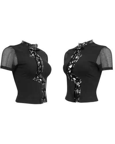 Schwarzes Asymmetrisches T-Shirt der Devil Fashion-Marke für 46,50 €