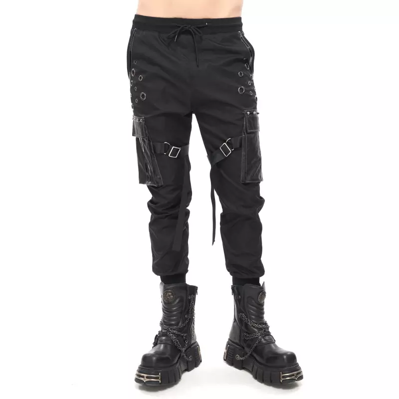 Schwarze Hose mit Taschen für Männer der Devil Fashion-Marke für 91,00 €