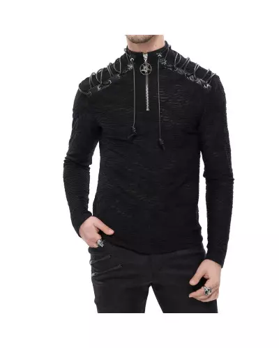 T-Shirt mit Schnürungen für Männer der Devil Fashion-Marke für 51,90 €