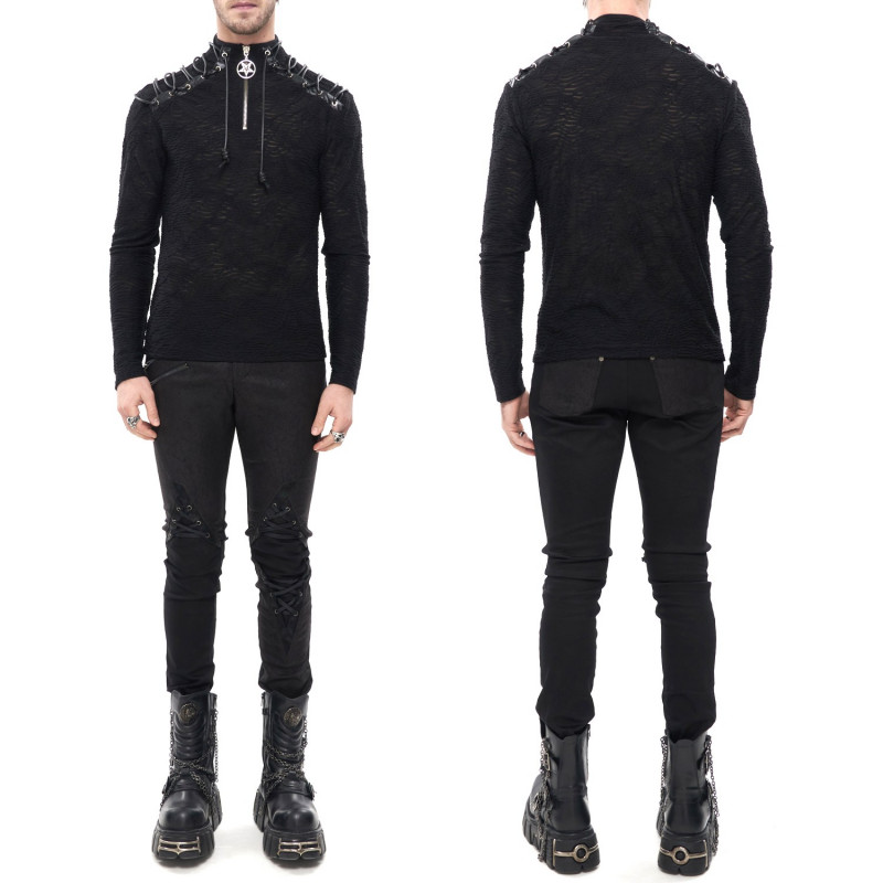 T-Shirt with Lacings for Men
