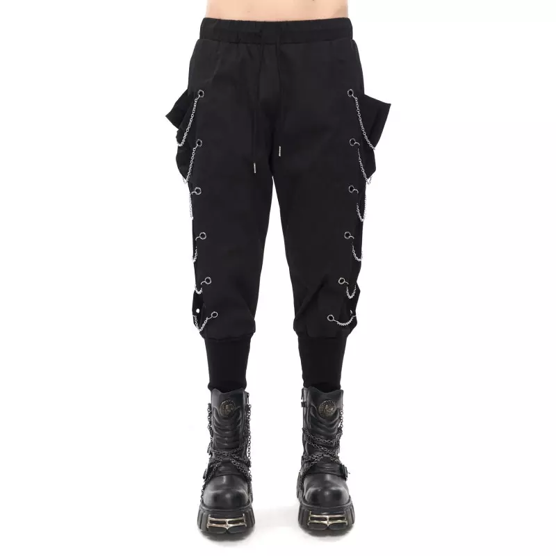 Pantalon Noir avec Poches pour Homme de la Marque Devil Fashion à 81,00 €