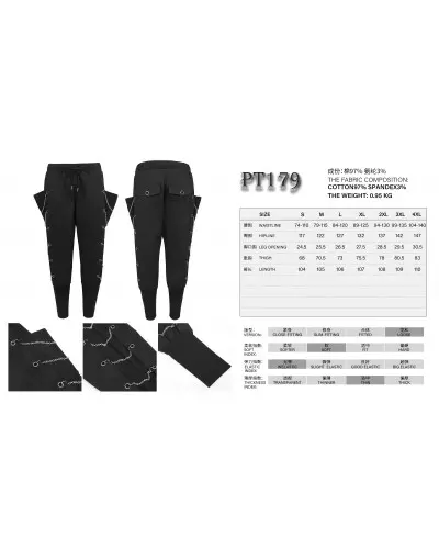 Schwarze Hose mit Taschen für Männer der Devil Fashion-Marke für 81,00 €