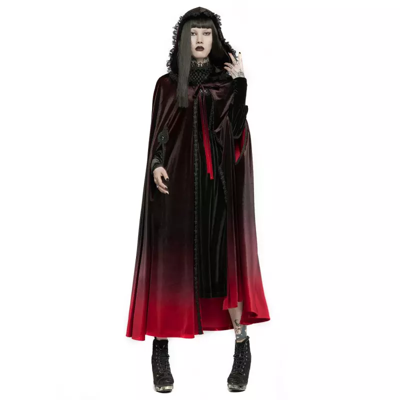 Black and Red Cape from Punk Rave Brand at €145.00