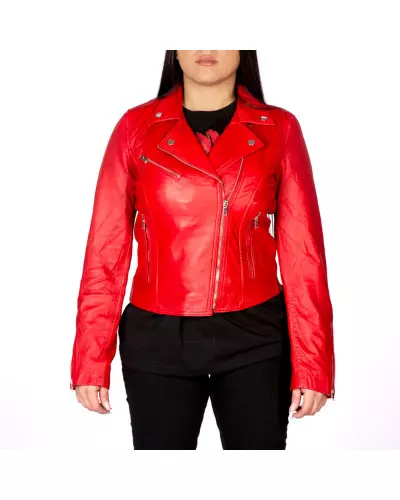Rote Jacke aus Nappa der New Rock-Marke für 169,00 €