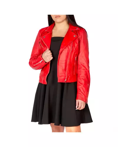 Rote Jacke aus Nappa der New Rock-Marke für 169,00 €