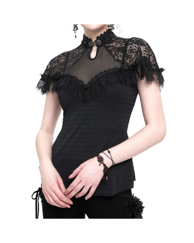 falda marron con rayas steampunk