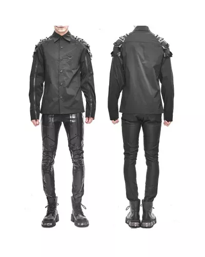 Black Shirt with Studs for Men from Devil Fashion Brand at €59.00