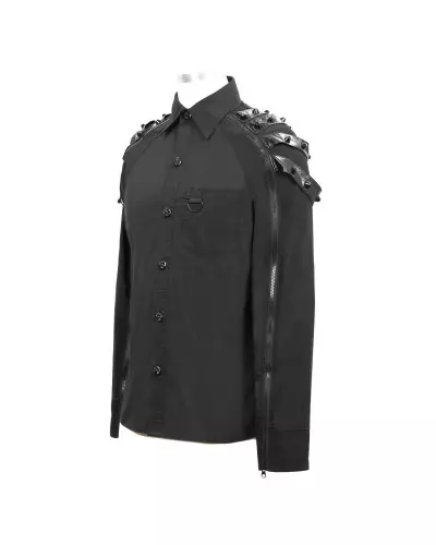 Chemise Noire avec Clous pour Homme de la Marque Devil Fashion à 59,00 €