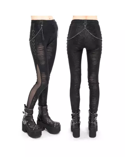 Torn Leggings with Tulle from Devil Fashion Brand at €62.50