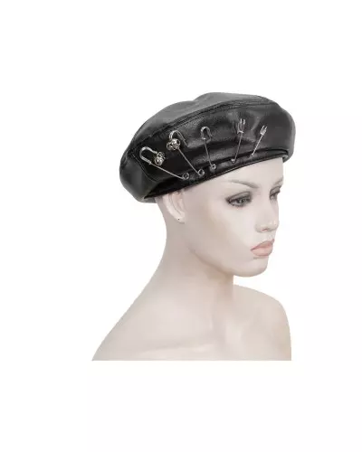 Baskenmütze mit Sicherheitsnadeln der Devil Fashion-Marke für 27,50 €