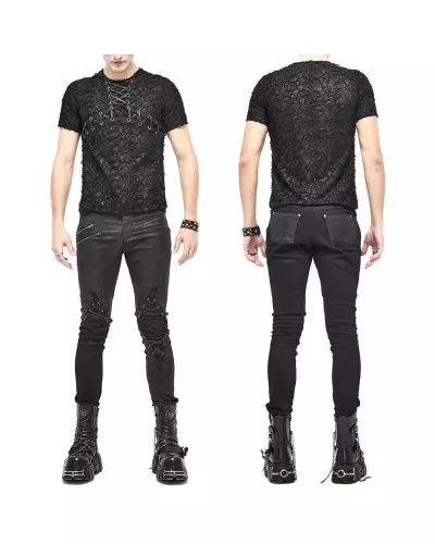 T-Shirt with Lacings for Men from Devil Fashion Brand at €45.00