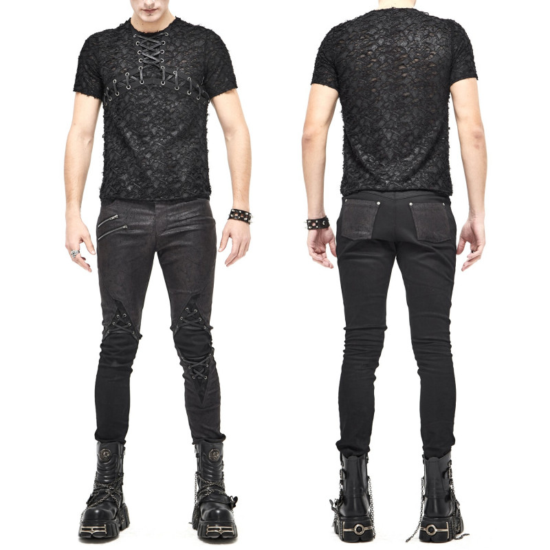 T-Shirt mit Schnürungen für Männer