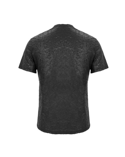 CAMISETA CON REJILLA Y CRUZADOS HOMBRE