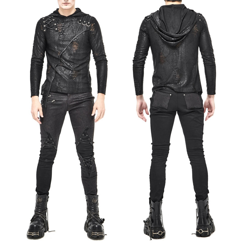 Camiseta Asimétrica con Capucha para Hombre