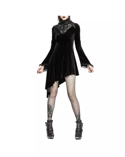 Schwarzes Asymmetrisches Kleid