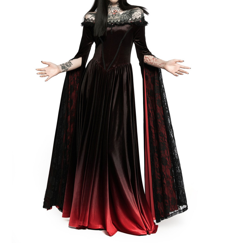 Vestido Preto e Vermelho