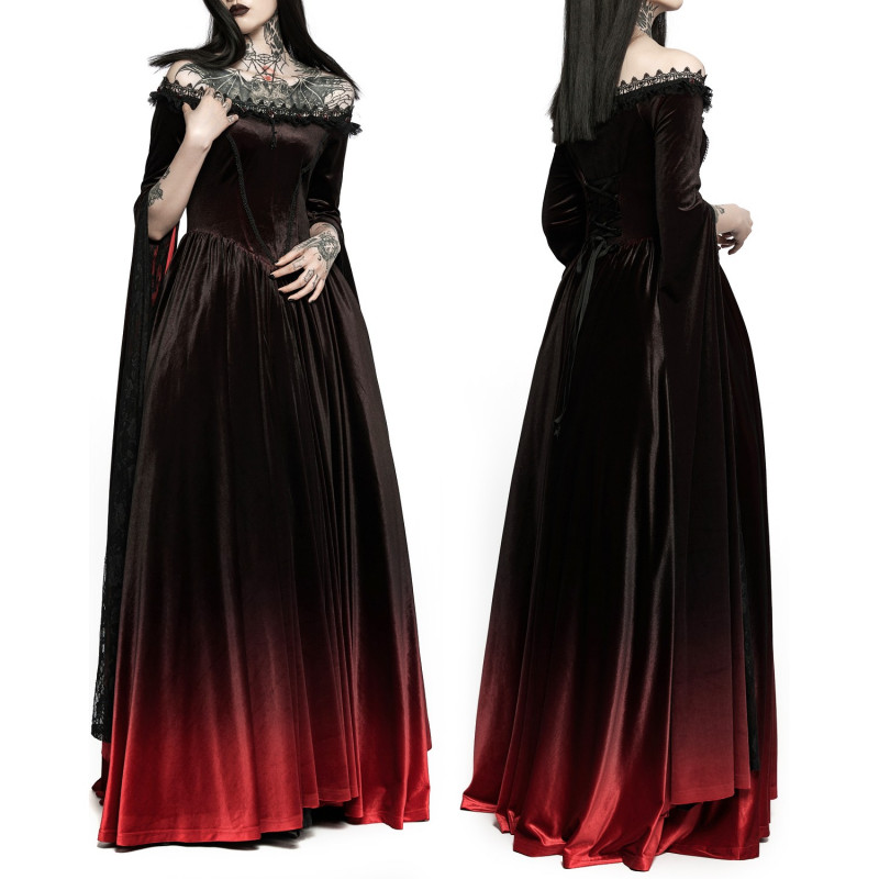 Vestido Preto e Vermelho