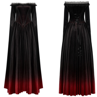 Vestido Preto e Vermelho