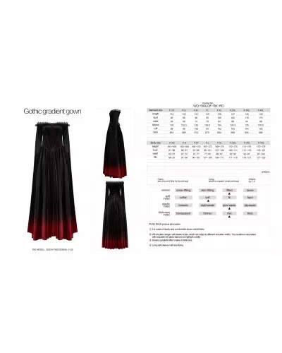 Vestido Preto e Vermelho da Marca Punk Rave por 157,00 €