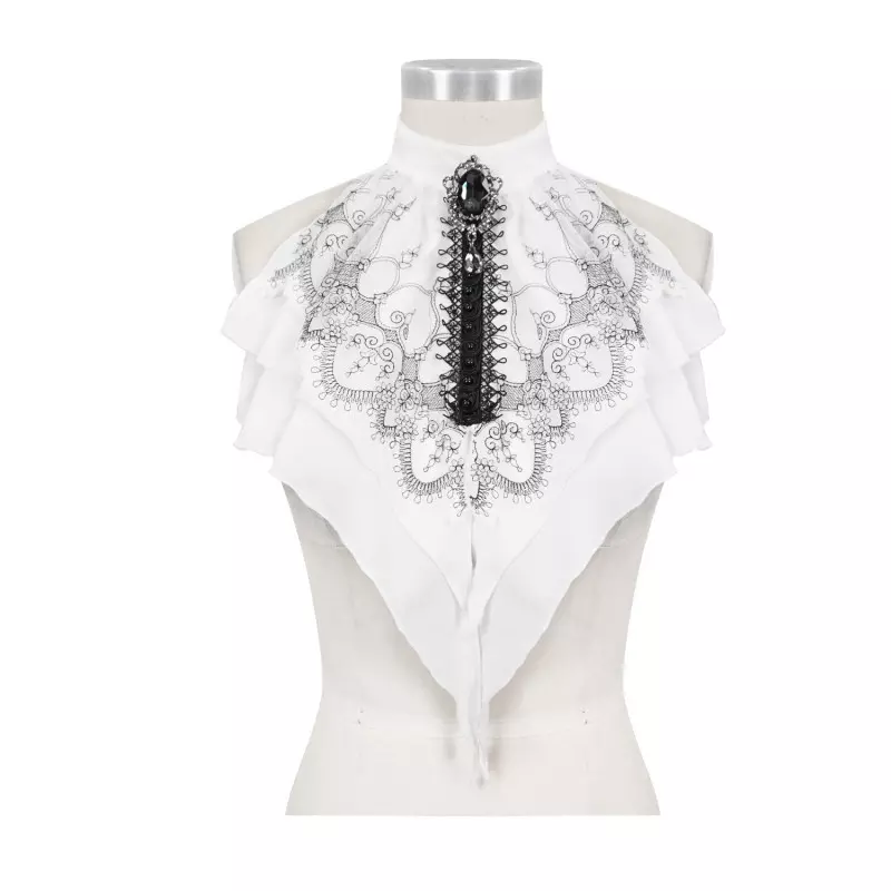 Schwarz-Weißer Rüschenkragen der Devil Fashion-Marke für 35,90 €