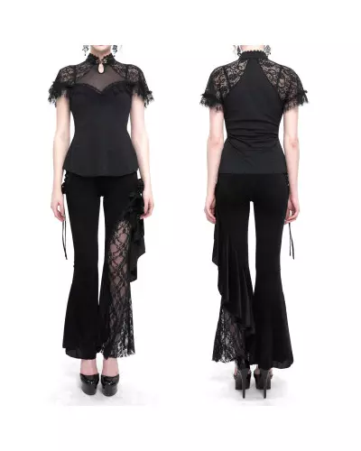 Schwarze Asymmetrische Leggings der Devil Fashion-Marke für 65,00 €