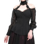 Black Shirt with Open Shoulders