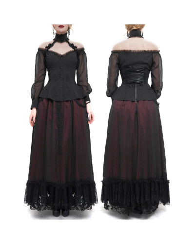Black Shirt with Open Shoulders