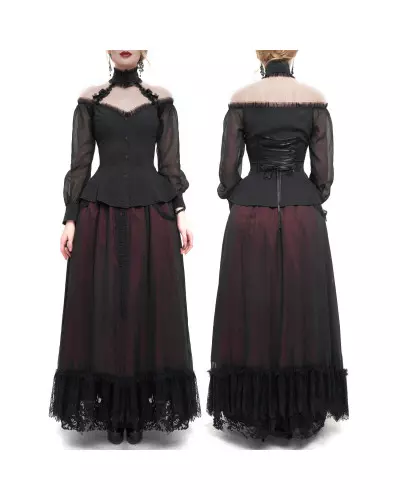 Chemise Noire avec Épaules Ouvertes de la Marque Devil Fashion à 75,00 €