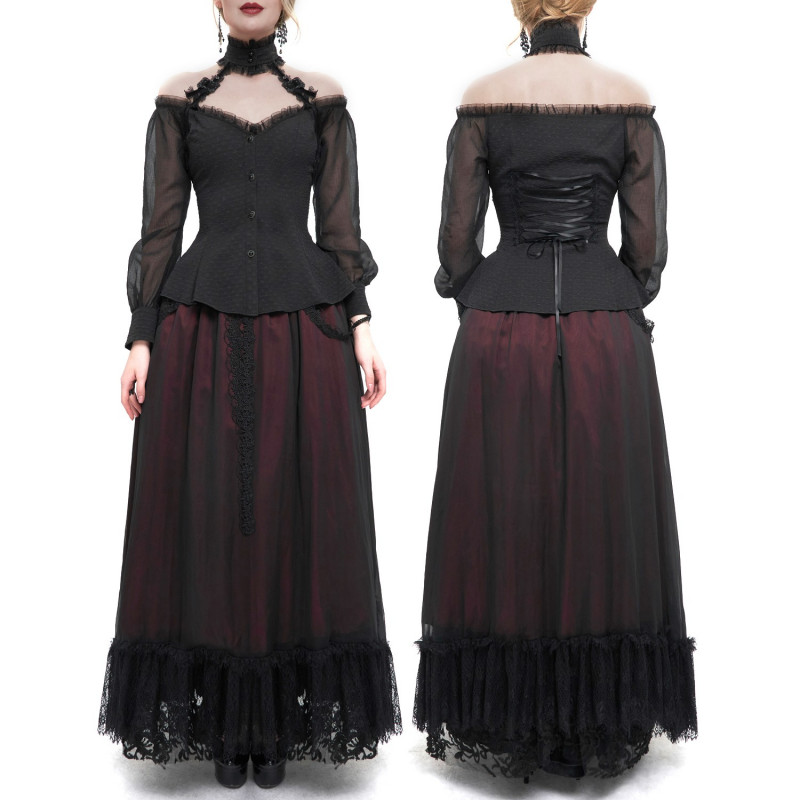 Black Shirt with Open Shoulders