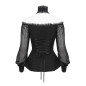 Black Shirt with Open Shoulders