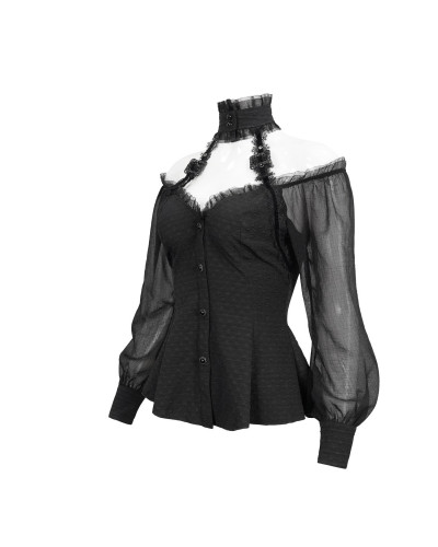 Camisa Preta com Ombros Abertos