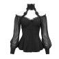 Black Shirt with Open Shoulders