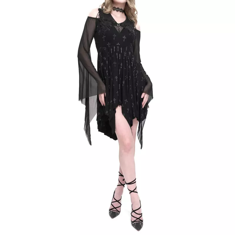 Dress with Tulle Sleeves from Devil Fashion Brand at €85.00