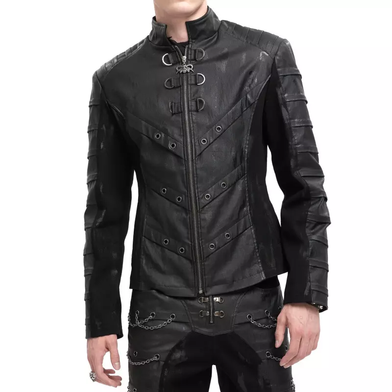 Schwarze Jacke für Männer der Devil Fashion-Marke für 145,00 €