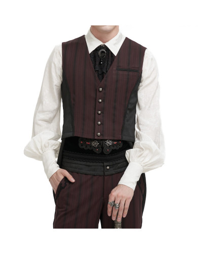Red Vest with Stripes for Men