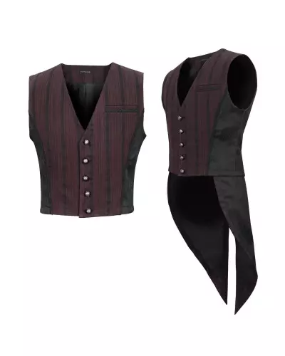 Red Vest with Stripes for Men from Devil Fashion Brand at €99.00