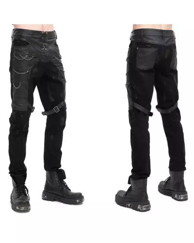 Pantalon avec Chaînes pour Homme de la Marque Devil Fashion à 115,00 €