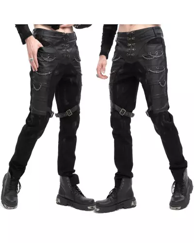 Pantalon avec Chaînes pour Homme de la Marque Devil Fashion à 115,00 €
