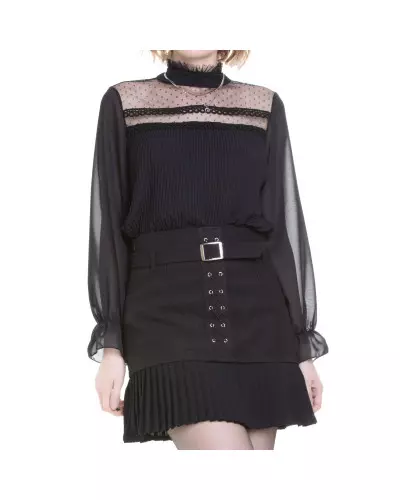 Schwarze Bluse aus Tüll der Style-Marke für 15,00 €