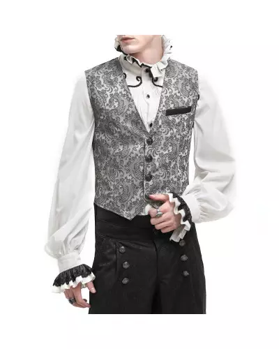 Silberne Weste mit Brokat für Männer der Devil Fashion-Marke für 75,50 €