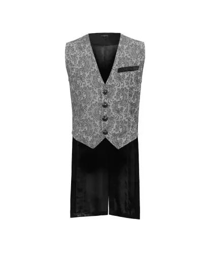 Silver Vest with Brocade for Men from Devil Fashion Brand at €75.50