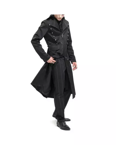 Lange Schwarze Jacke für Männer der Devil Fashion-Marke für 195,00 €