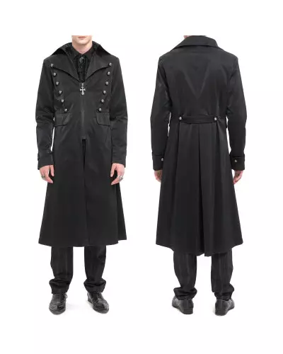 Veste Longue Noire pour Homme de la Marque Devil Fashion à 195,00 €
