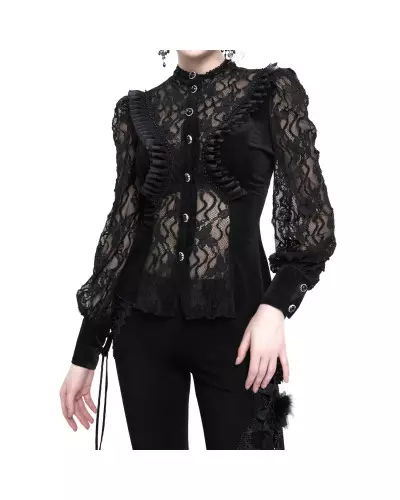 Black Semitransparent Shirt from Devil Fashion Brand at €85.00