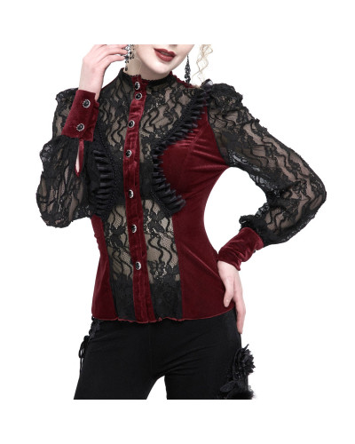 Camisa Semitransparente Roja