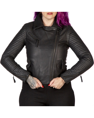 Lederjacke mit Flammen