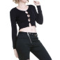 Geripptes Schwarzes Top Geripptes Schwarzes Top