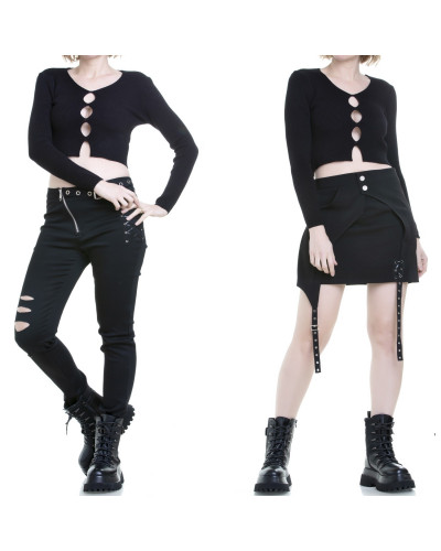 Ribbed Black Top