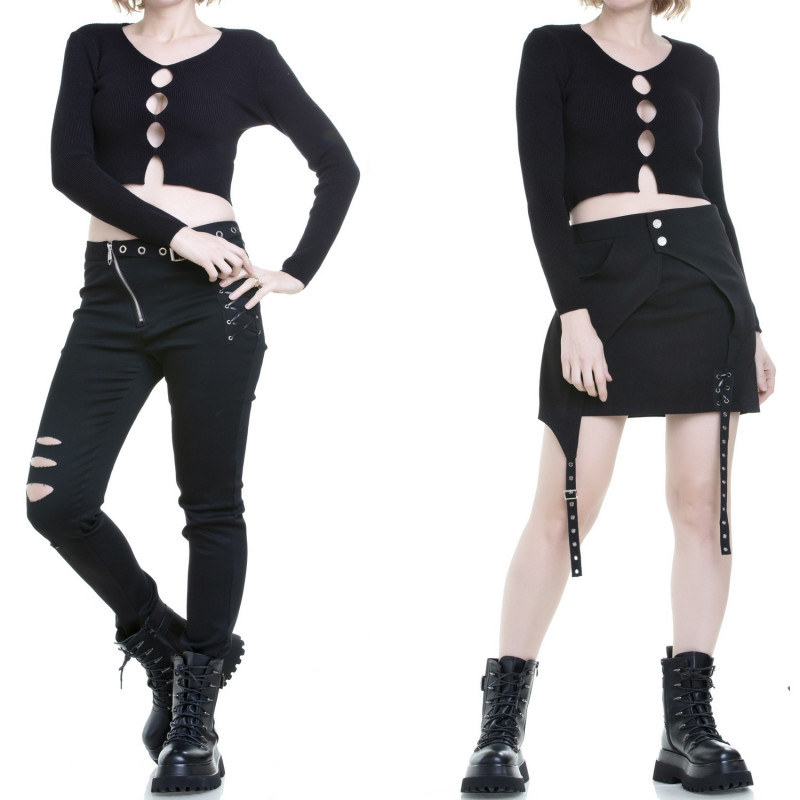 Ribbed Black Top