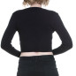 Geripptes Schwarzes Top Geripptes Schwarzes Top